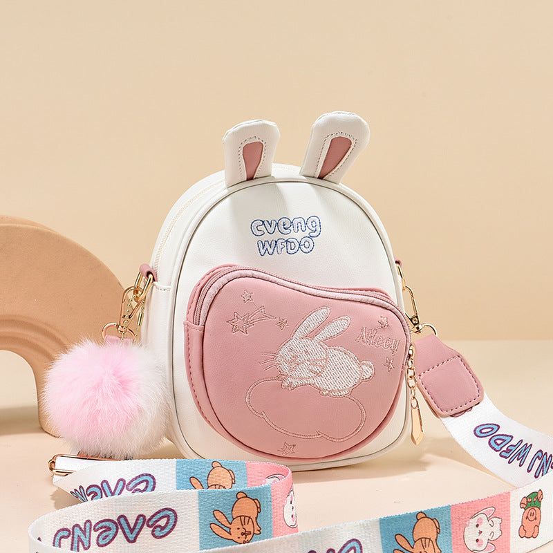 Children's Western Style Cute Rabbit Pattern Children's Shoulder Bags