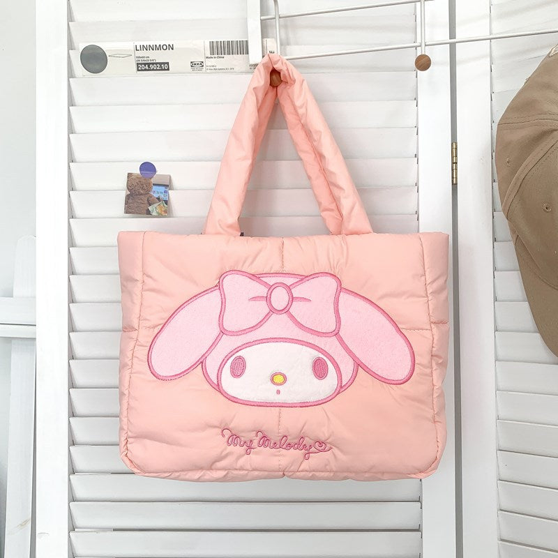 Cute Cartoon Embroidery Down Lightweight Commuter Bags