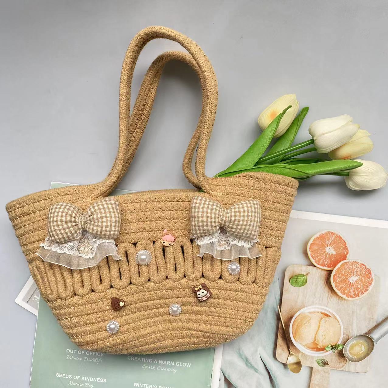 Women's Hand-woven Accessory Fashion Sweet Hand Gift Handbags