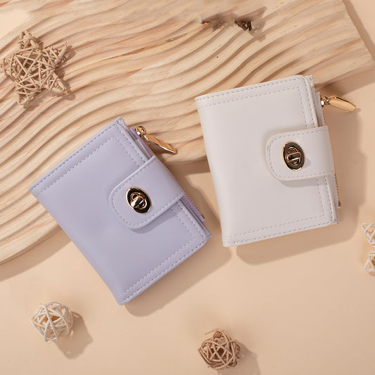 Women's Style Simple Fashion Zip Short Ladies Wallets