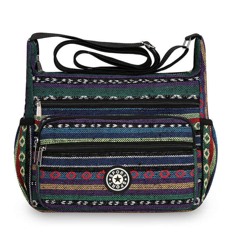 Women's Korean Woven Flower Ethnic Style Stall Backpacks