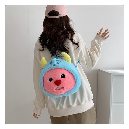 Innovative Unique Cartoon Cute Plush Portable Crossbody Bags