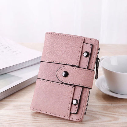 Women's Korean Style Fashionable Rivet Personalized Retro Ladies Wallets