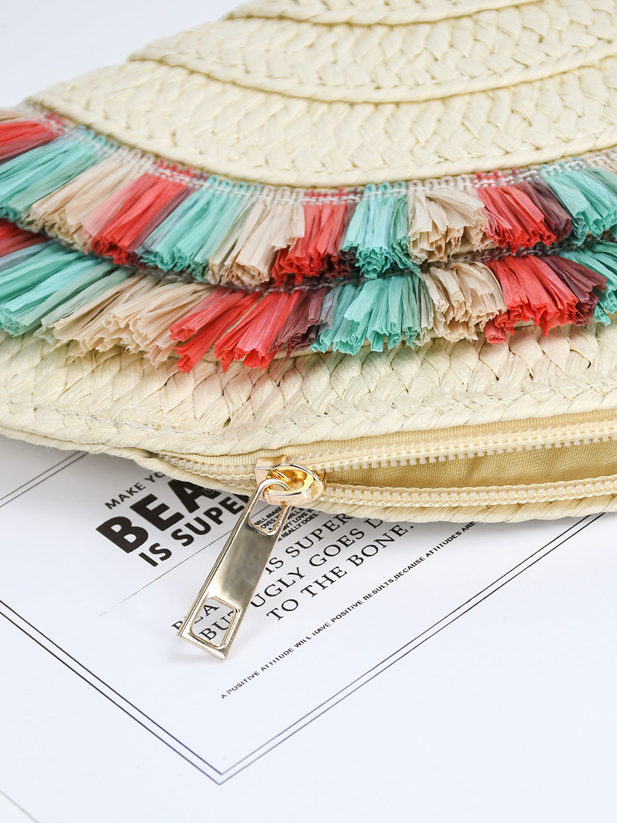 Women's Woven Tassel Summer Niche Design Commuter Handbags