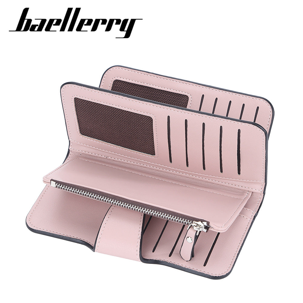 Women's Long Korean Style Zipper Hasp Multiple Slots Ladies Wallets