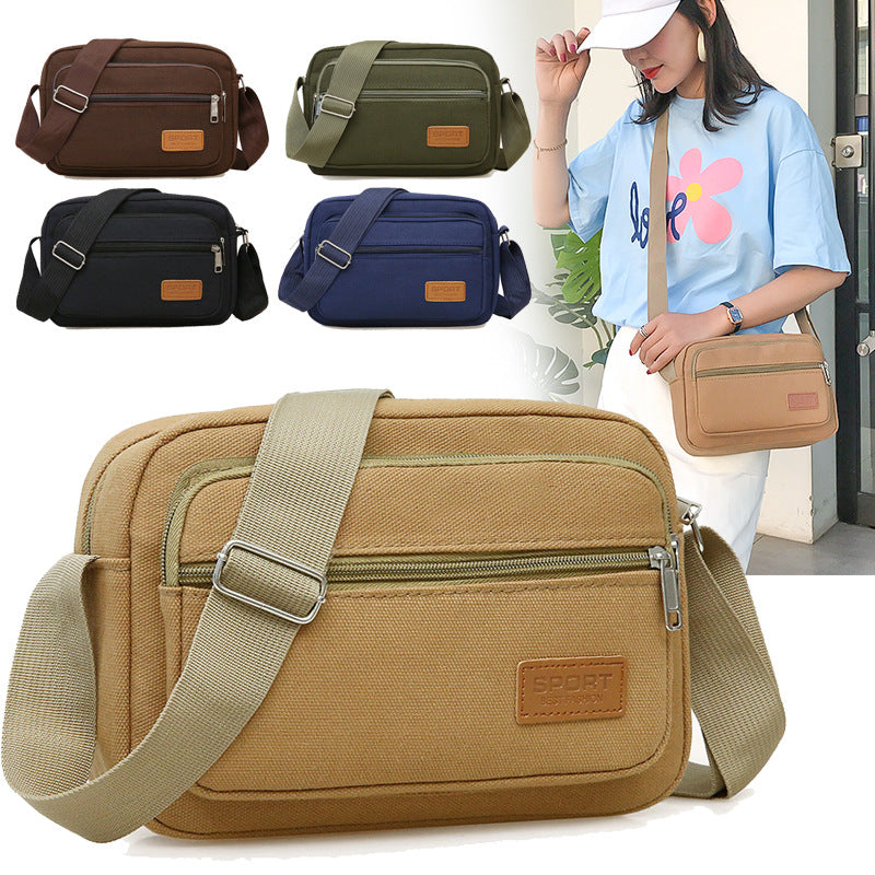 Men's Large Capacity Canvas Simple Leisure Stall Men's Messenger Bags