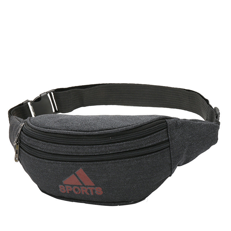 Men's Thick Canvas Mobile Large Capacity Business Men's Waist Packs