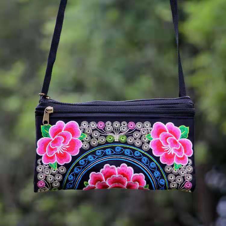 Women's Stall Yunnan National Style Embroidered Double Crossbody Bags