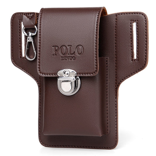 Men's Site Work Leather Can Hold Cigarette Hanging Phone Bags