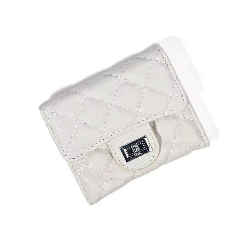 Women's Korean Rhombus Simple Multiple Slots Ladies Wallets