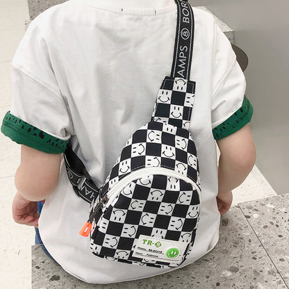 Sac banane pour enfant de couleur unie, joli modèle coréen à la mode