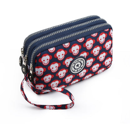 Women's Washed Denim Zipper Mobile Hand Portable Phone Bags