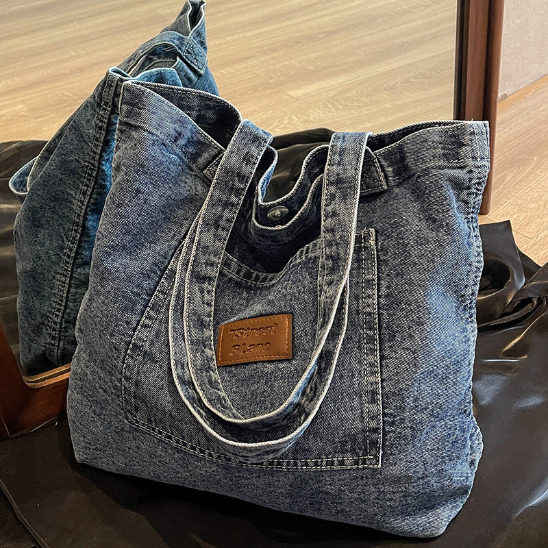 Women's Denim Tote Large Capacity Commuter Summer Bags