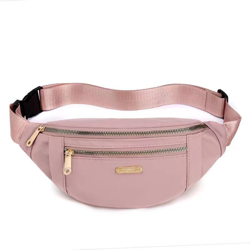 Women's Korean Style Large Capacity Nylon Cloth Leisure Waist Packs