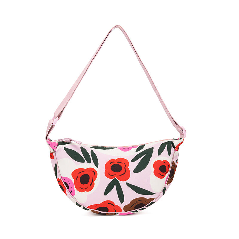 Women's Fitting Room Printed Dumpling Cloth Crossbody Bags