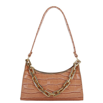 Women's Design Fashion Crocodile Pattern Underarm Portable Shoulder Bags