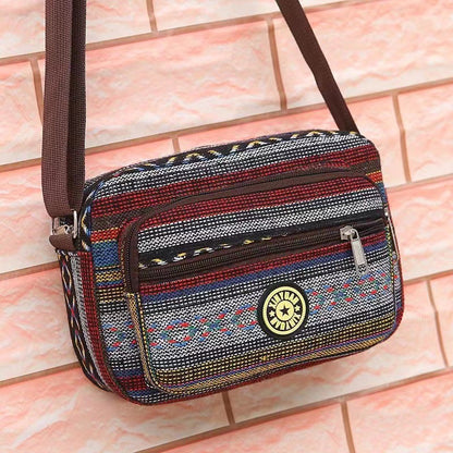 Women's Korean Woven Flower Ethnic Style Stall Backpacks