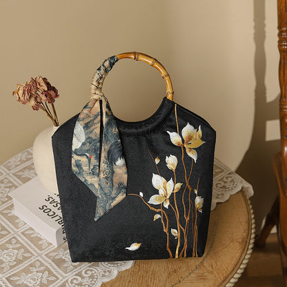 Wooden Ancient Style Cheongsam Banquet National Handbags