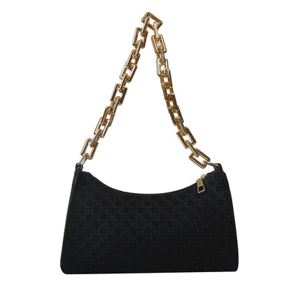 Women's Chain Simple Textured Fashion Underarm Daily Shoulder Bags