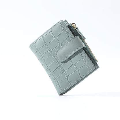 Cool Simple Solid Color Storage Two-fold Ladies Wallets