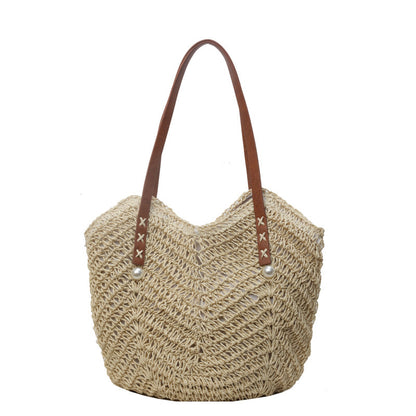 Women's Straw Large Capacity Summer Seaside Vacation Handbags