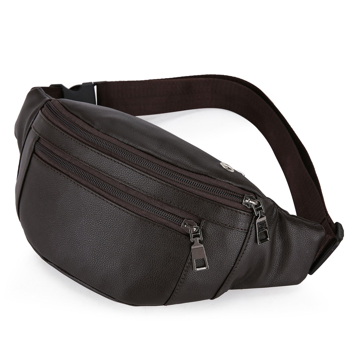 Sac banane pour homme, grande capacité, texture cuir de vache, pour l'équitation