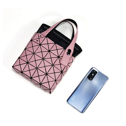 Women's Box Geometric Triangle Hand Holding Handbags