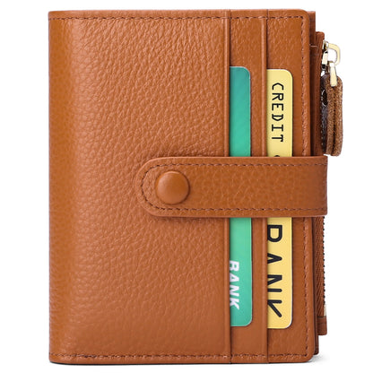 Women's Short Leather Large Capacity Multifunctional Zipper Ladies Wallets