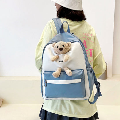 Sacs à dos tendance pour femmes, grande capacité, légers et mignons, motif ours