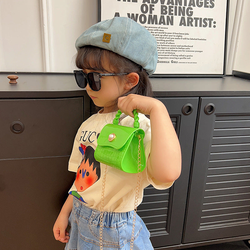 Children's Summer Trend Candy Color Fashion Simple Children's Shoulder Bags