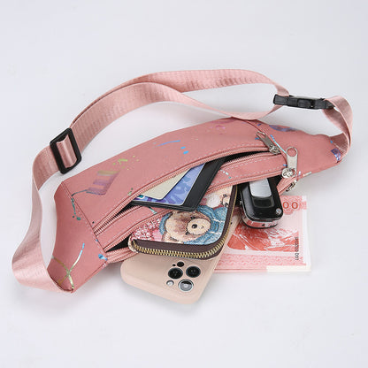 Macaron Color Mobile Waterproof Cross Body Waist Packs