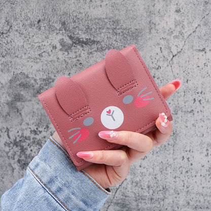 Women's Short Cartoon Cute Trifold Fashion Ladies Wallets