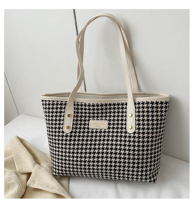 Women's Commuter Large Capacity Autumn Plaid Trendy Shoulder Bags