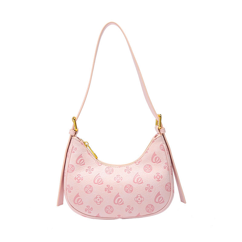 Women's Niche Pink Underarm Summer Tide Commuter French Handbags