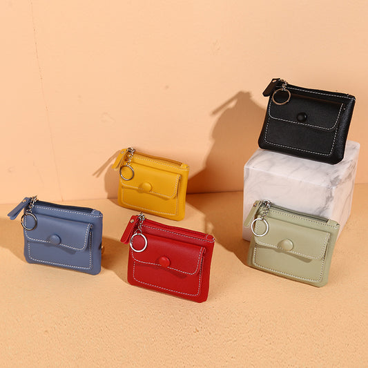 Women's Zipper Short Solid Color Change Bags