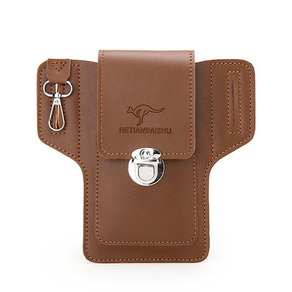 Men's Stall Long-stemmed Pipe Leather Mobile Vertical Men's Waist Packs