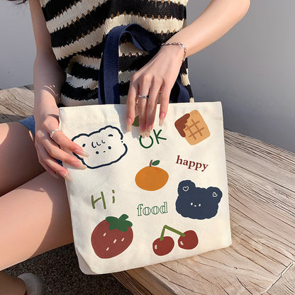 Carrying Lunch Box Canvas Female Korean Style Handbags