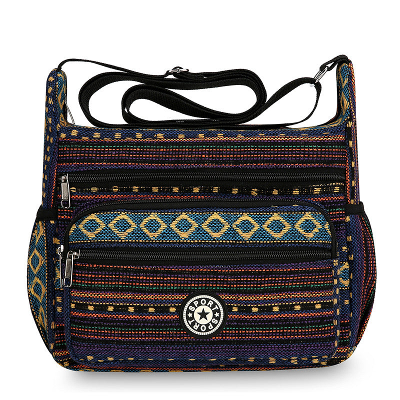 Women's Korean Woven Flower Ethnic Style Stall Backpacks