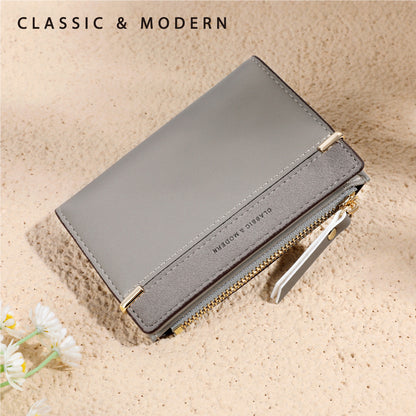 Women's Classic Two-fold Short Frosted For Ladies Wallets