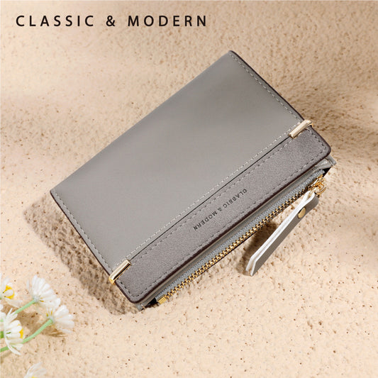 Women's Classic Two-fold Short Frosted For Ladies Wallets