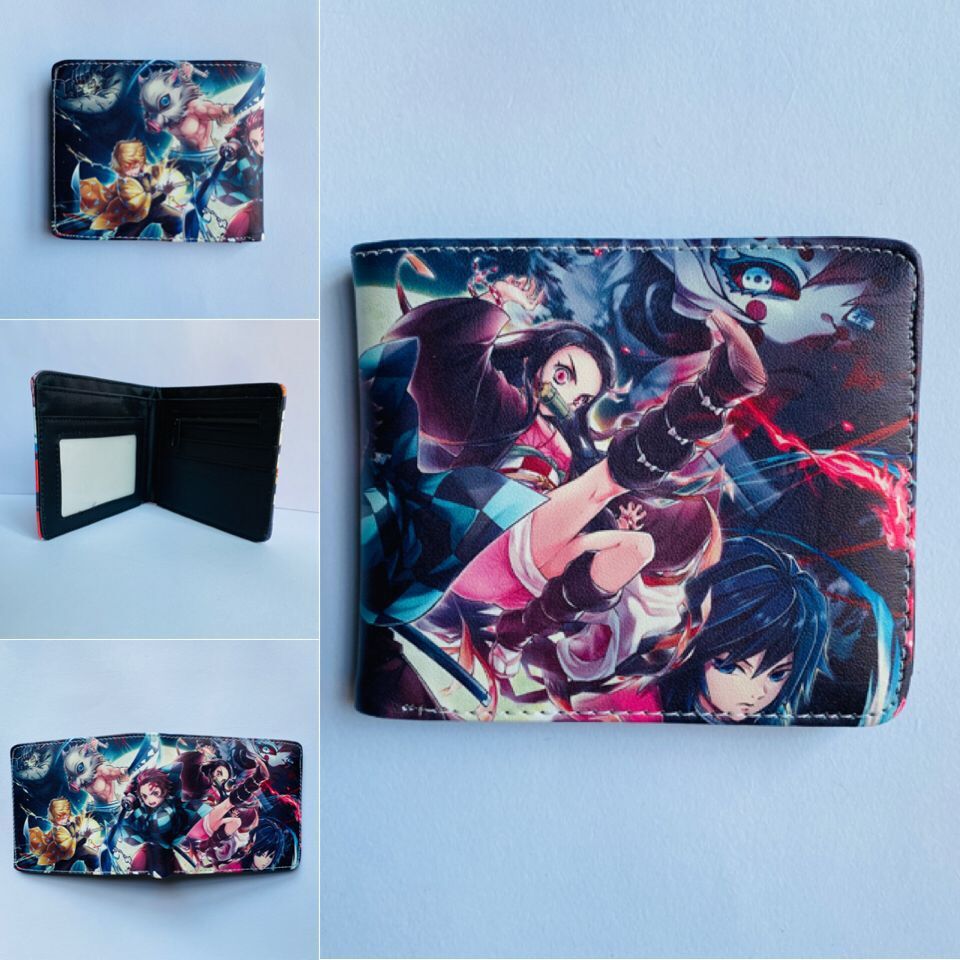 Anime Peripheral Ghost Blade Extinction Cartoon Printed Character Ladies Wallets