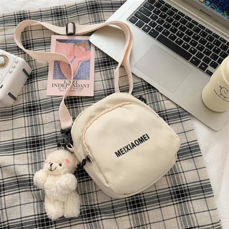 Small Female Korean Fashion Cute Canvas Crossbody Bags