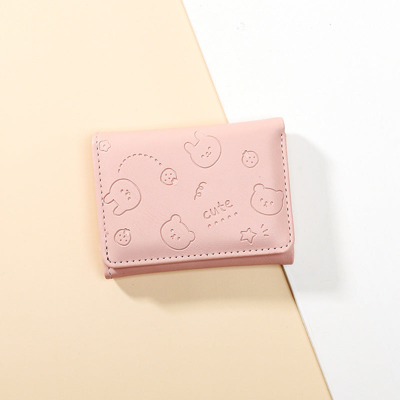 Women's Short Solid Color Simple Cute Ladies Wallets