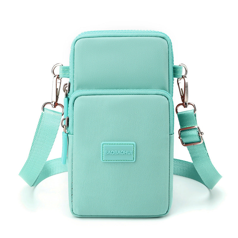 Female Pure Color Mobile Vertical Mini Phone Bags