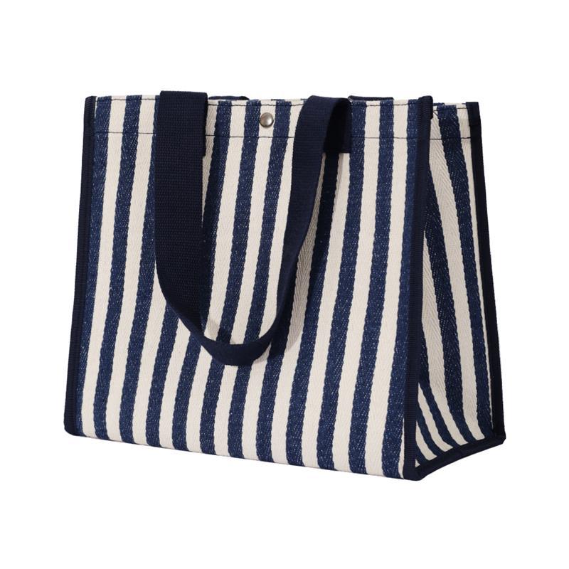 Striped Shopping Portable Thick Canvas Mom Bags