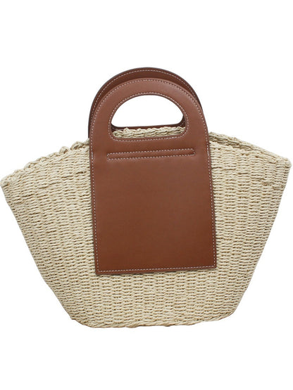 Women's Large Capacity Straw Woven Fashion Tote Handbags