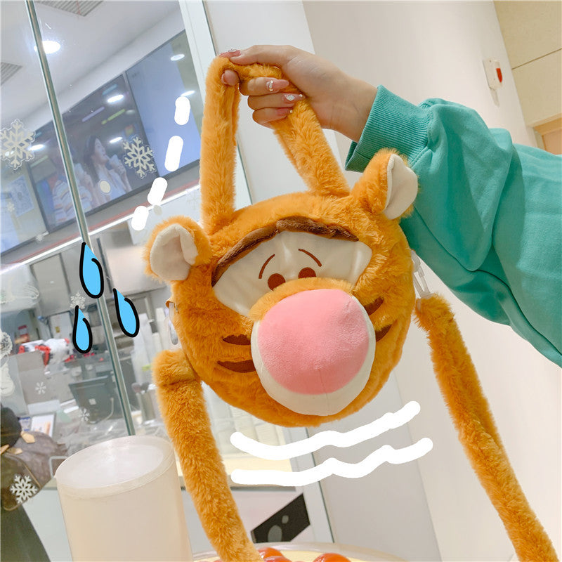 Innovative Unique Cartoon Cute Plush Portable Crossbody Bags