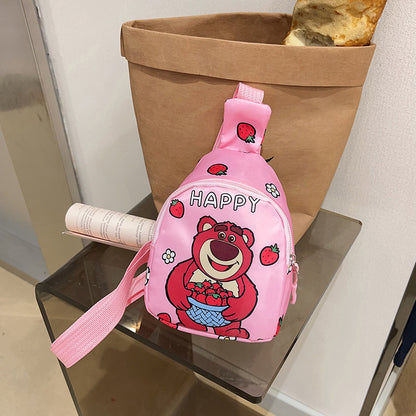 Sacs banane pour enfants de style coréen pour garçons et filles, jolis oursons aux fraises