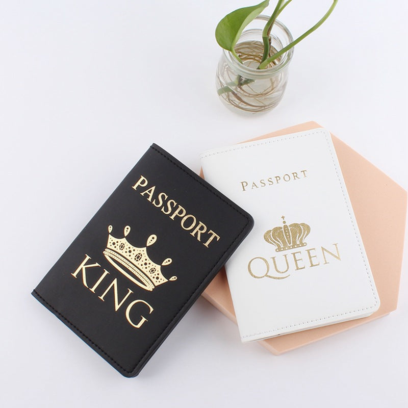 White Leather Couple Crown Document Passport Id Package