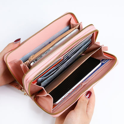 Women's Long Zipper Multifunctional Mobile Large Capacity Ladies Wallets